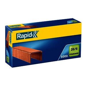 BOÎTE DE 5000 AGRAFES  26/6 CUIVRÉ RAPID