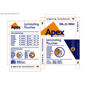 BOITE DE 100 POCHETTES DE PLASTIFICATION BRILLANTES A4 125µ