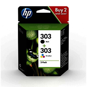 HP 303 PACK 2 CART. NO + 3 COL D'ORIGINE (3YM92AE)