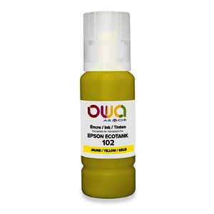 BOUTEILLE D'ENCRE REMAN. POUR EPSON 102 JAUNE OWA