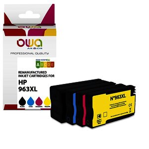 PACK DE 4 CARTOUCHES JE REMAN. POUR HP 963XL NCMJ OWA