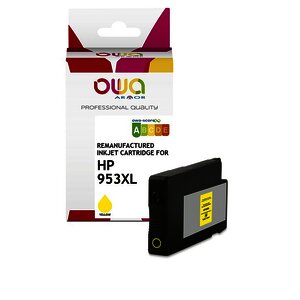 CARTOUCHE JE REMANUFACTURÉE POUR HP 953XL JAUNE OWA