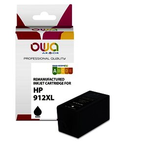 CARTOUCHE JE REMAN. POUR HP 912XL NOIRE OWA