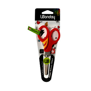 CISEAUX SCO À BOUTS RONDS CAID SYMÉTRIQUES PR GAUCHERS 13CM