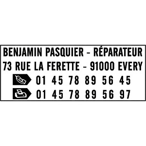 TAMPON MINI IMPRIMERIE TRODAT PRINTY 4912 DIM PLA 47 X 18 MM