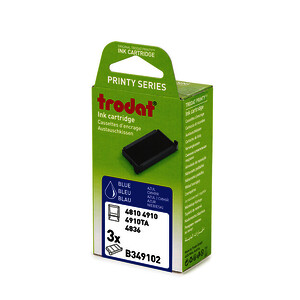 BLISTER 3 RECHARGES PRÉ-ENCRÉES TRODAT 6/4910 - BLEU