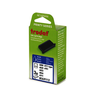 BLISTER 3 RECHARGES PRÉ-ENCRÉES TRODAT 6/4911 BLEU