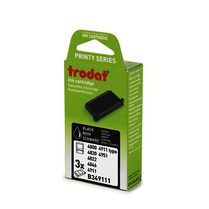 BLISTER 3 RECHARGES PRÉ-ENCRÉES TRODAT 6/4911 NOIR