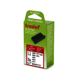 BLISTER 3 RECHARGES PRÉ-ENCRÉES TRODAT 6/4911 ROUGE