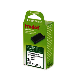 BLISTER DE 3 CASSETTES D ENCRAGE 6/4911 TRODAT  VERT