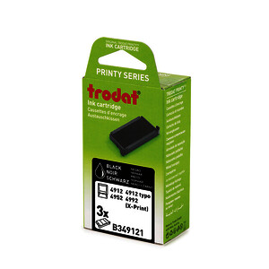 BLISTER 3 RECHARGES PRÉ-ENCRÉES TRODAT 6/4912 NOIR