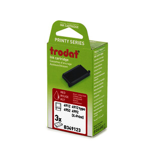 BLISTER 3 RECHARGES PRÉ-ENCRÉES TRODAT 6/4912 ROUGE