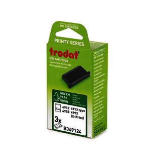 BLISTER 3 RECHARGES PRÉ-ENCRÉES TRODAT 6/4912 VERT