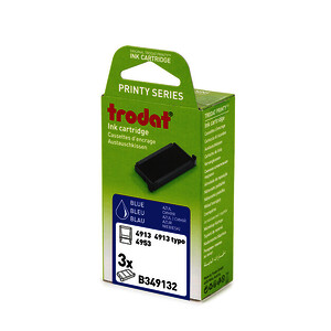 BLISTER 3 RECHARGES PRÉ-ENCRÉES TRODAT 6/4913 BLEU