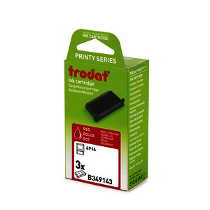 BLISTER 3 RECHARGES PRÉ-ENCRÉES TRODAT 6/49140ROUGE