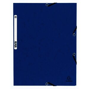 LOT DE 10 CHEMISES 3 RABATS CARTE LUSTRÉE BLEU EXACOMPTA