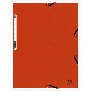 LOT DE 10 CHEMISES 3 RABATS CARTE LUSTRÉE ORANGE EXACOMPTA