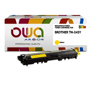 TONER LASER REMANUFACTURÉ POUR BROTHER TN243Y JAUNE OWA