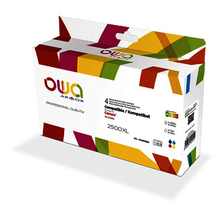 PACK DE 4 CARTOUCHES JE REMAN. POUR CANON 2500XL NCMJ OWA