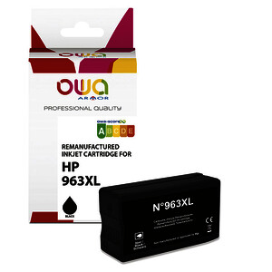 CARTOUCHE JE REMANUFACTURÉE POUR HP 3JA30AE 963XL NOIRE OWA
