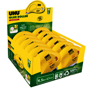 LOT 12 ROLLERS COLLE PERME 6,5MMX9,5M DT 2 OFF DRY&CLEAN UHU