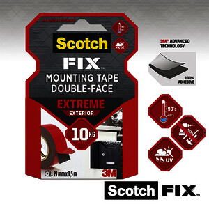 RUBAN FIXATIF SCOTCH 2 USAGES 19MMX1,5M