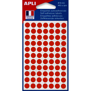 POCH DE 6 PLANCHES - 462 PASTILLES ADH ORANGE D8MM APLI