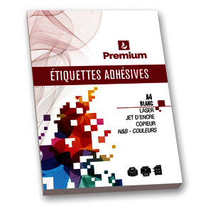 BOÎTE 100 PLANCHES ÉTIQ MULTIUSAGES 38,1X21,2MM PREMIUM