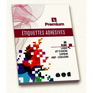 BOÎTE 100 PLANCHES ÉTIQ ADRES MULTIUSAGES 70X42MM PREMIUM
