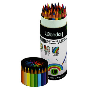 BOÎTE 48 CRAYONS PREMIUM - COULEURS ASSORTIES