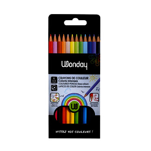 BTE 12 CRAYONS COULEURS ASSORTIES PREMIUM
