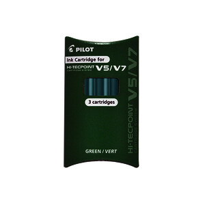 LOT 3 RECHARGES POUR ROLLER ENCRE LIQUIDE V5 V7 VERT PILOT