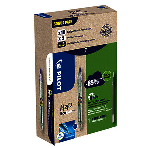 GREENPACK +10 RECHARGES DT 5 OFFERTES B2P ECOBALL BLEU PILOT