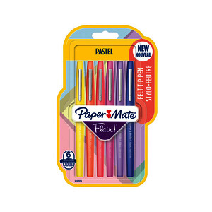 POCHETTE 6 FEUTRES FLAIR COL PASTEL ASS PTE MOY PAPERMATE
