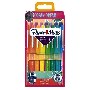 16 FEUTRES FLAIR OCÉAN DREAM COLORIS PTE MOY 1 MM PAPERMATE