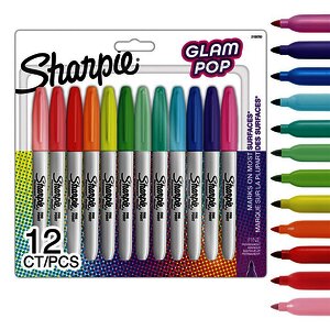 12 MARQUEURS GLAM POP FINE 0,7 MM COLORIS ASSORTIS SHARPIE