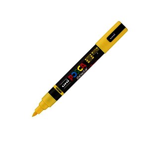 POSCA PC5BR JAUNE POINTE OGIVE TRACÉ 1 À 4 MM UNIBALL