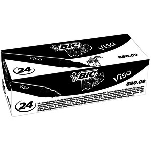 BOITE DE 24 FEUTRES BIC KIDS VISA 880 POINTE FINE - NOIR
