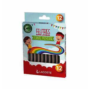 BTE. 12 FEUTRES COLORIAGE POINTE MOYENNE CHAMPI.BLOQ-GR