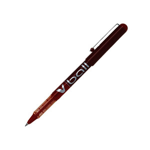 ROLLER ENCRE LIQUIDE V BALL 5 ROUGE POINTE FINE PILOT