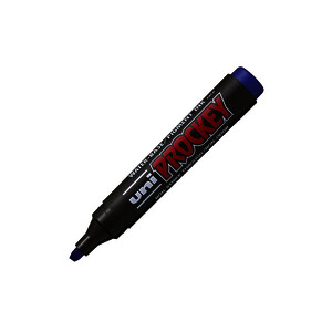 MARQUEUR PERMANENT PM126 BLEU PTE BISEAUTÉE 5,70 MM UNIBALL