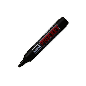 MARQUEUR PERMANENT PM126 NOIR PTE BISEAUTÉE 5,70 MM UNIBALL