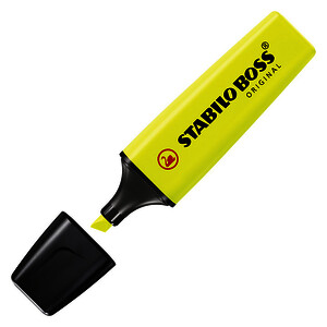 SURLIGNEUR BOSS ORIGINAL JAUNE PTE BISEAUTÉE STABILO