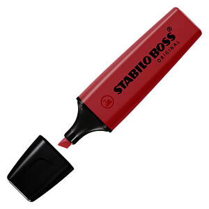 SURLIGNEUR BOSS ORIGINAL ROUGE PTE BISEAUTÉE STABILO