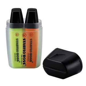 POT DE 4 SURLIGNEURS BOSS ORIGINAL ASSORTIS PTE BISEAUTÉE