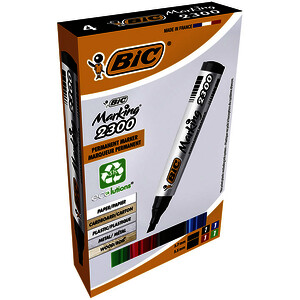 POCHETTE DE 4 MARQUEURS PERMAMENTS MARKING 2300 ASSORTIS BIC