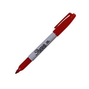 MARQUEUR FIN PERMANENT ROUGE POINTE FINE SHARPIE