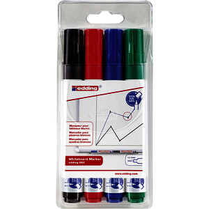 POCHETTE DE 4 EDDING 660 COL ASS POINTE OGIVE 1,50 MM EDDING