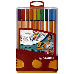 ETUI DE 20 FEUTRES POINT 88 COL ASS POINTE FINE STABILO