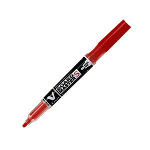 MARQUEUR V BOARD MASTER S ROUGE PTE OGIVE TRACÉ 1,30MM PILOT